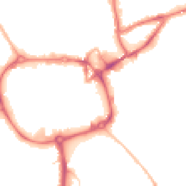 Night-time road noise heatmap for CV11 4AQ