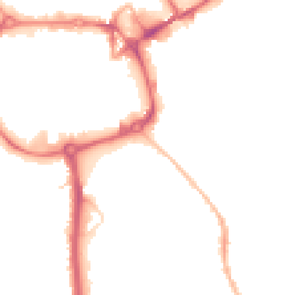 Night-time road noise heatmap for CV11 4AT