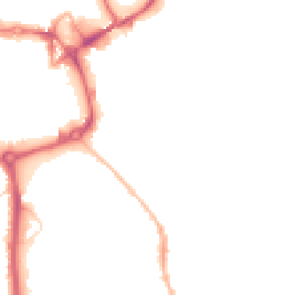 Night-time road noise heatmap for CV11 4BA