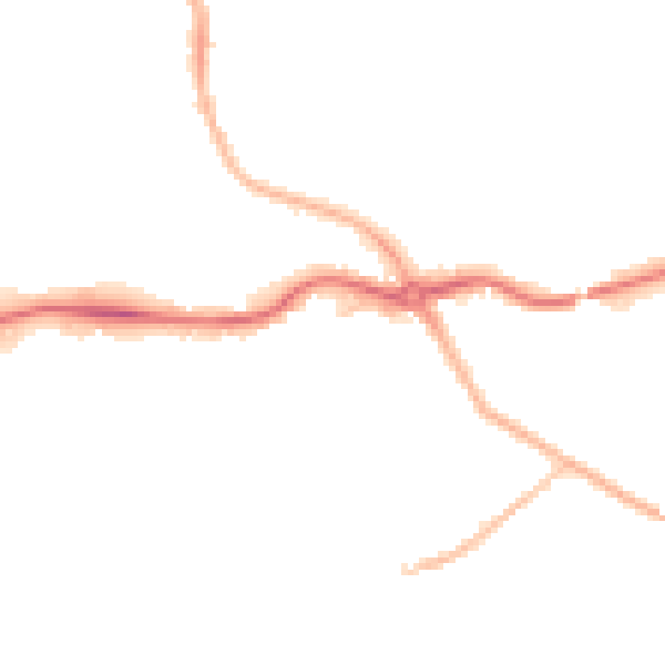 Night-time road noise heatmap for CV11 4BF