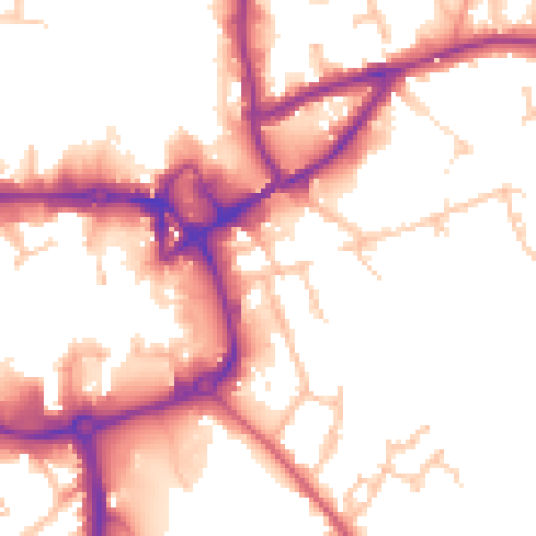 Daytime road noise heatmap for CV11 4BH