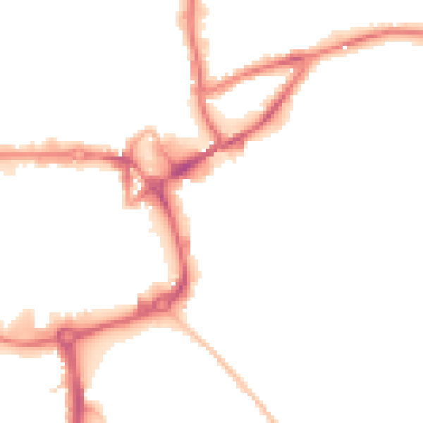 Night-time road noise heatmap for CV11 4BH