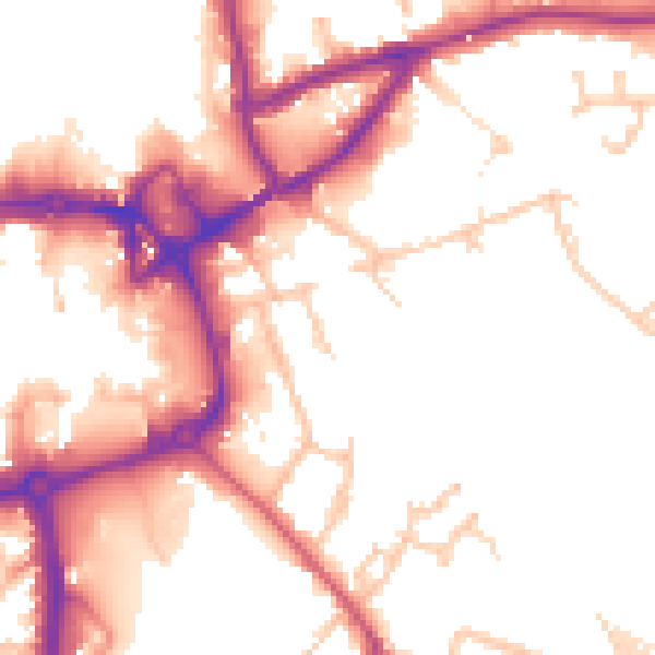 Daytime road noise heatmap for CV11 4BJ