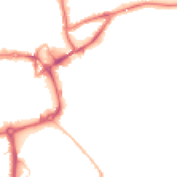 Night-time road noise heatmap for CV11 4BJ