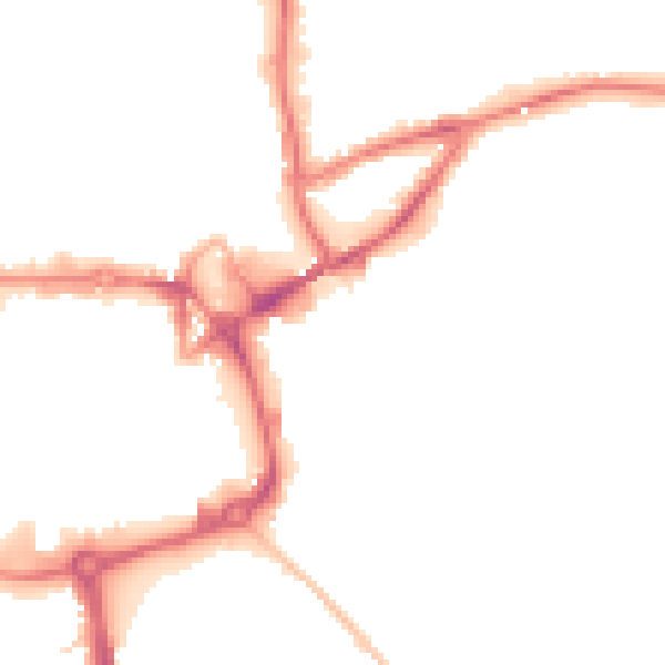 Night-time road noise heatmap for CV11 4BP
