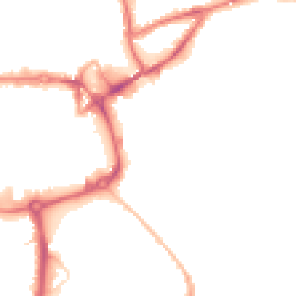 Night-time road noise heatmap for CV11 4BQ