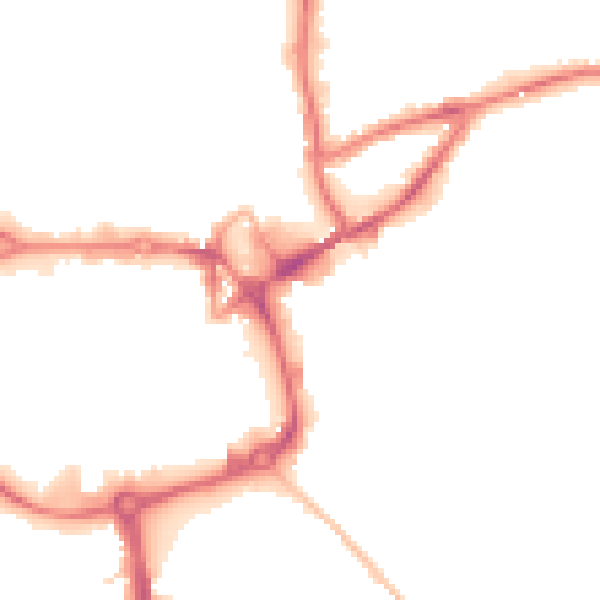 Night-time road noise heatmap for CV11 4BS