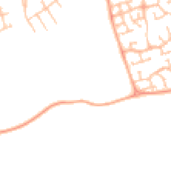 Daytime road noise heatmap for CV11 4DE