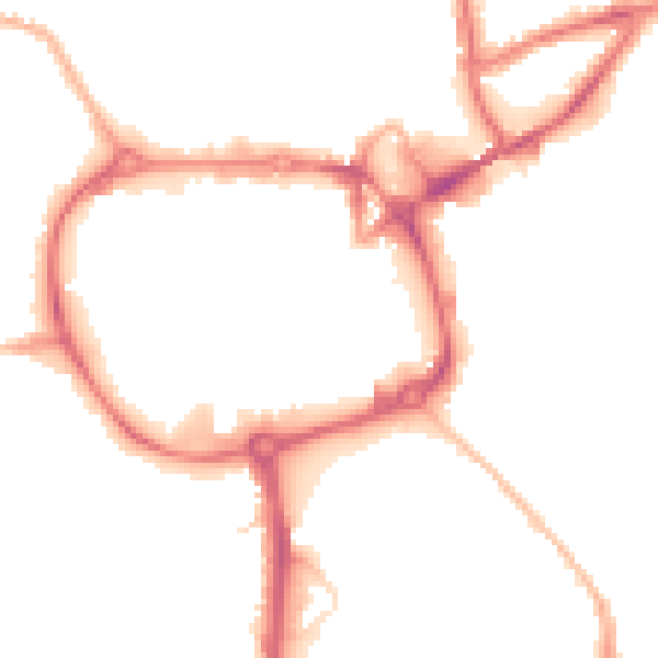 Night-time road noise heatmap for CV11 4DX