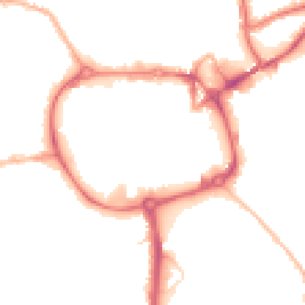 Night-time road noise heatmap for CV11 4EA