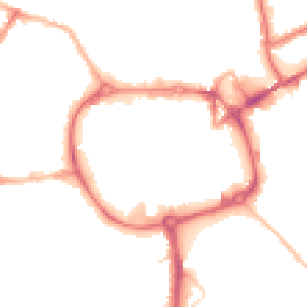 Night-time road noise heatmap for CV11 4EH