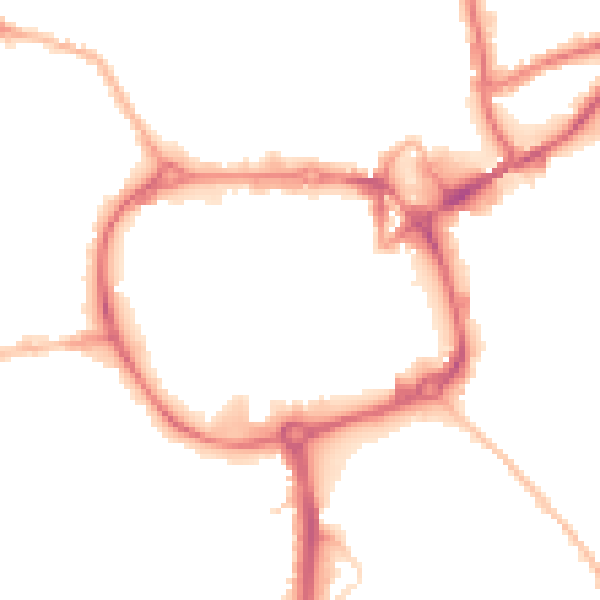Night-time road noise heatmap for CV11 4EJ