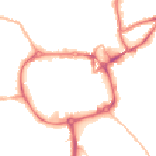Night-time road noise heatmap for CV11 4EZ