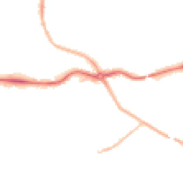 Night-time road noise heatmap for CV11 4FJ