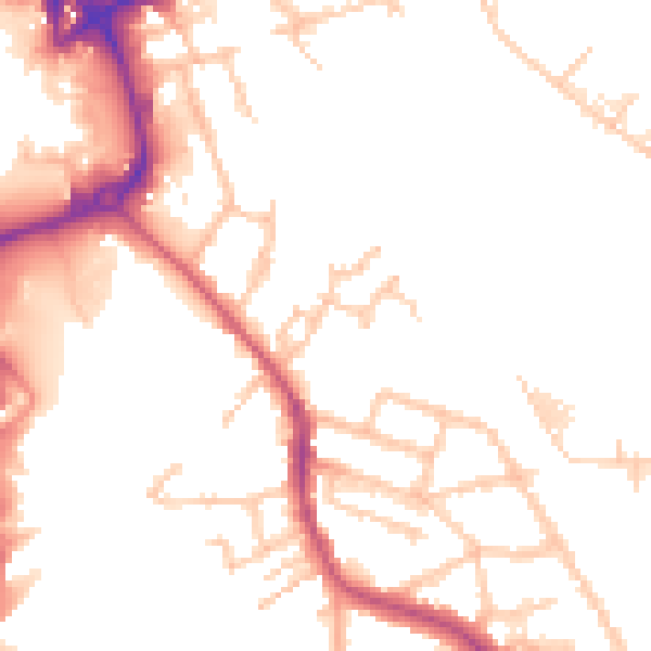 Daytime road noise heatmap for CV11 4FP