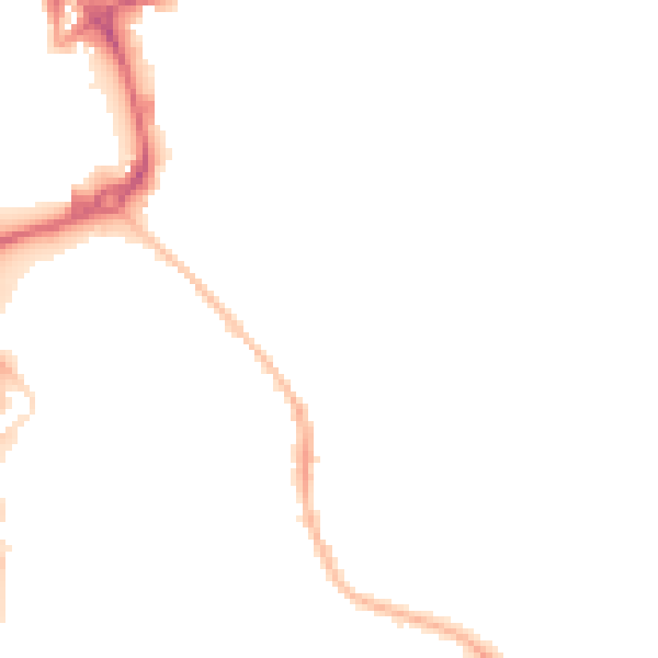 Night-time road noise heatmap for CV11 4FP
