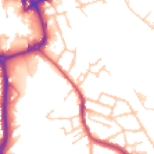 Daytime road noise heatmap for CV11 4FT