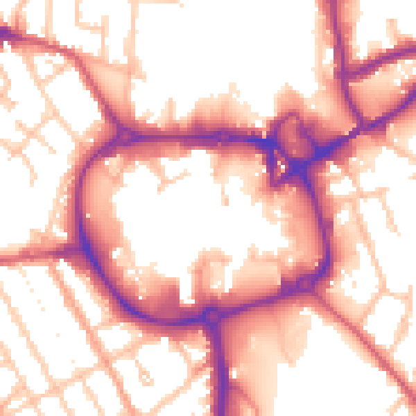 Daytime road noise heatmap for CV11 4GR