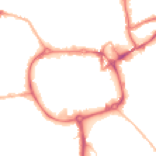 Night-time road noise heatmap for CV11 4GR