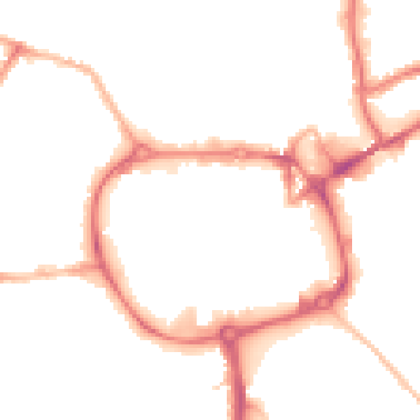 Night-time road noise heatmap for CV11 4HL