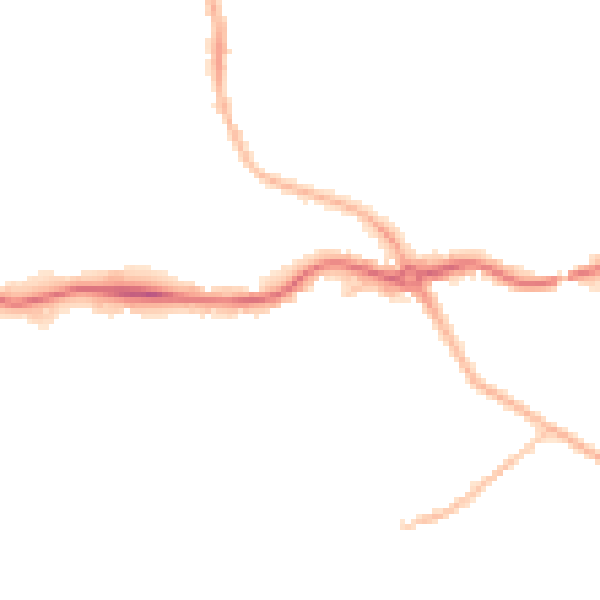 Night-time road noise heatmap for CV11 4JX