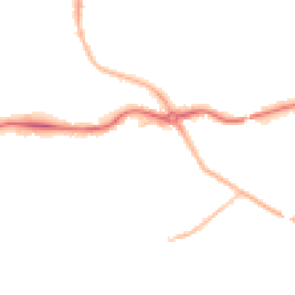 Night-time road noise heatmap for CV11 4JZ