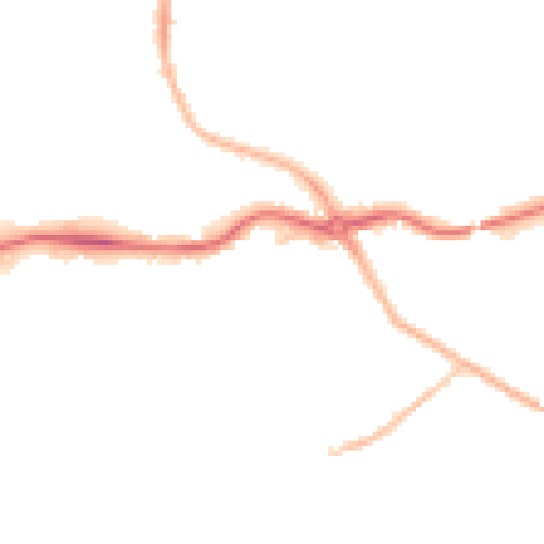 Night-time road noise heatmap for CV11 4LA