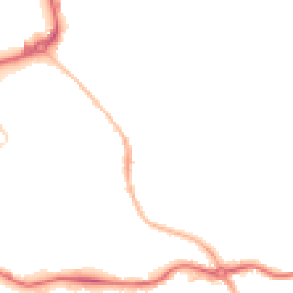 Night-time road noise heatmap for CV11 4NX