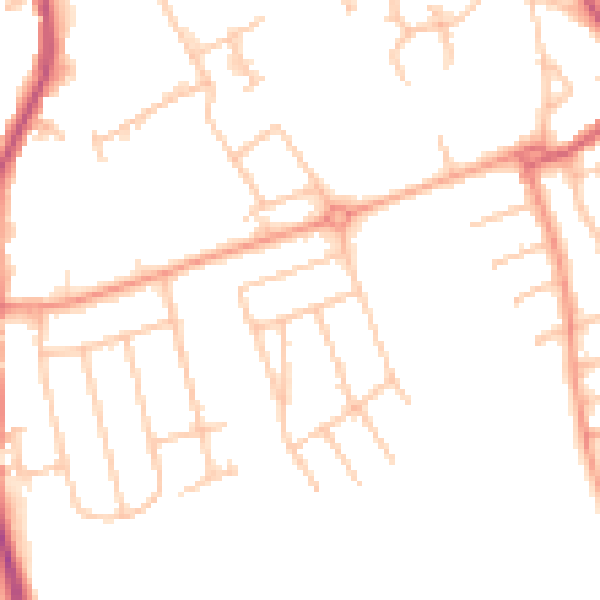 Daytime road noise heatmap for CV11 4QR