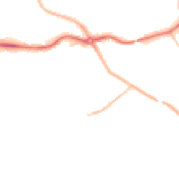Night-time road noise heatmap for CV11 4RD