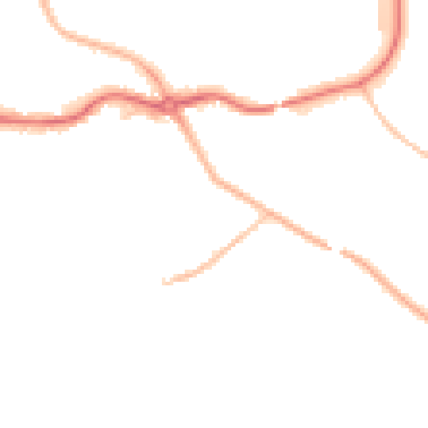 Night-time road noise heatmap for CV11 4XH