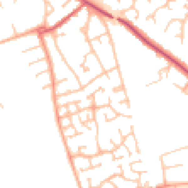 Daytime road noise heatmap for CV11 4YD