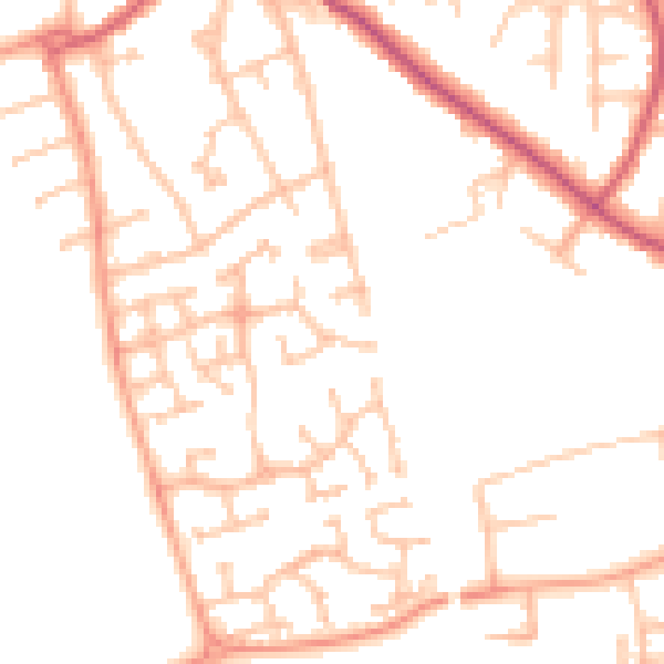 Daytime road noise heatmap for CV11 4YE
