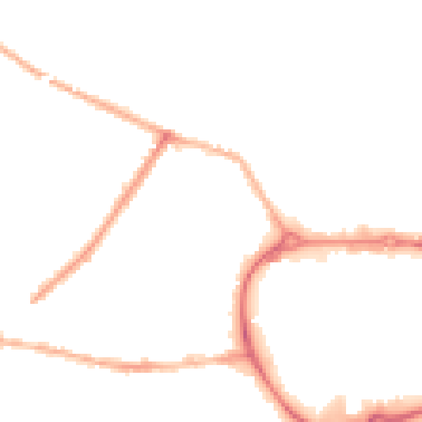 Night-time road noise heatmap for CV11 5DL