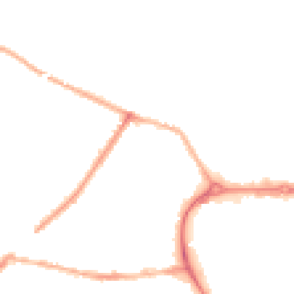 Night-time road noise heatmap for CV11 5DW