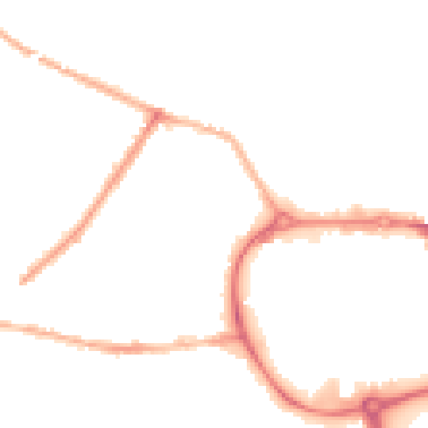 Night-time road noise heatmap for CV11 5DX