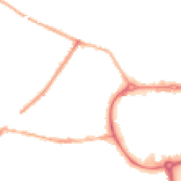 Night-time road noise heatmap for CV11 5JF