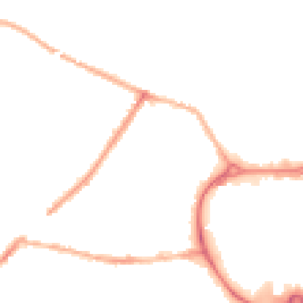 Night-time road noise heatmap for CV11 5JG