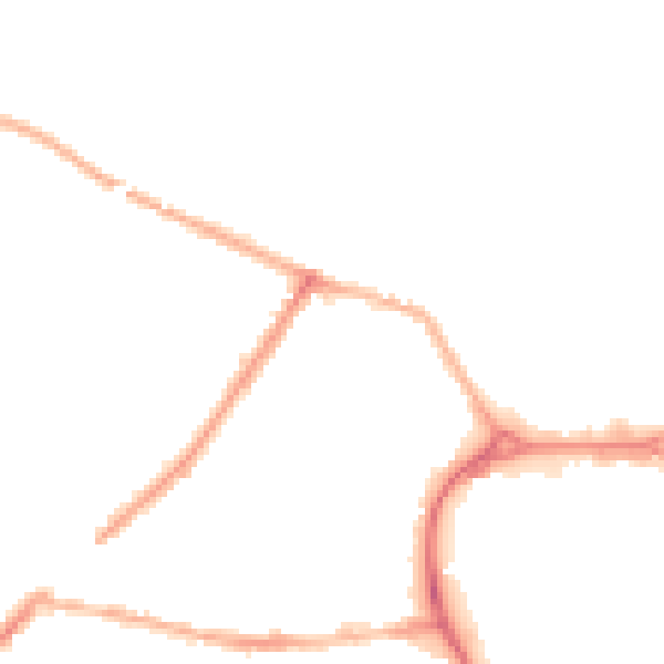 Night-time road noise heatmap for CV11 5JS