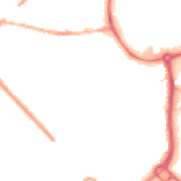 Night-time road noise heatmap for CV11 5NU