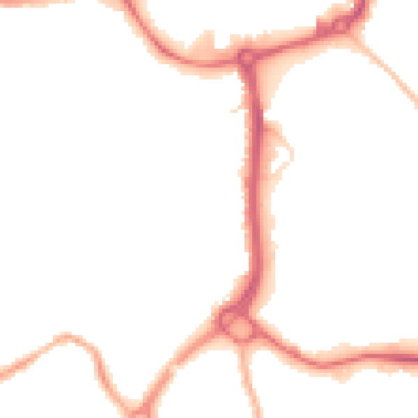 Night-time road noise heatmap for CV11 5RU