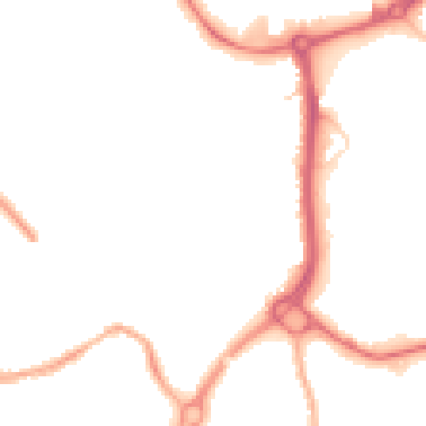Night-time road noise heatmap for CV11 5SA