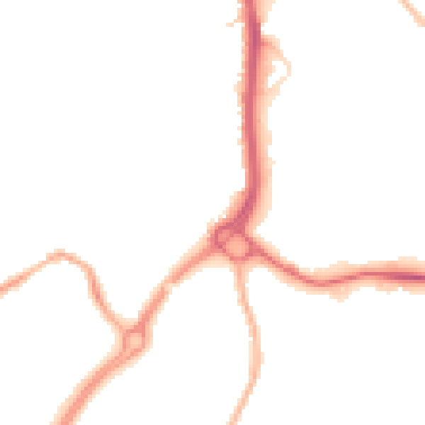 Night-time road noise heatmap for CV11 5SH