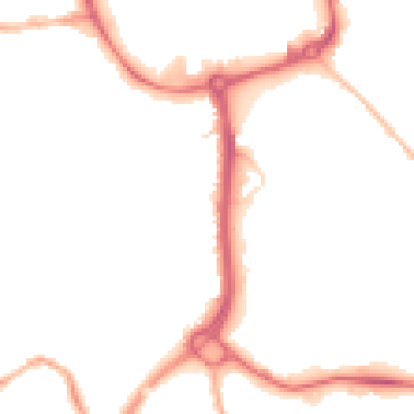 Night-time road noise heatmap for CV11 5TR