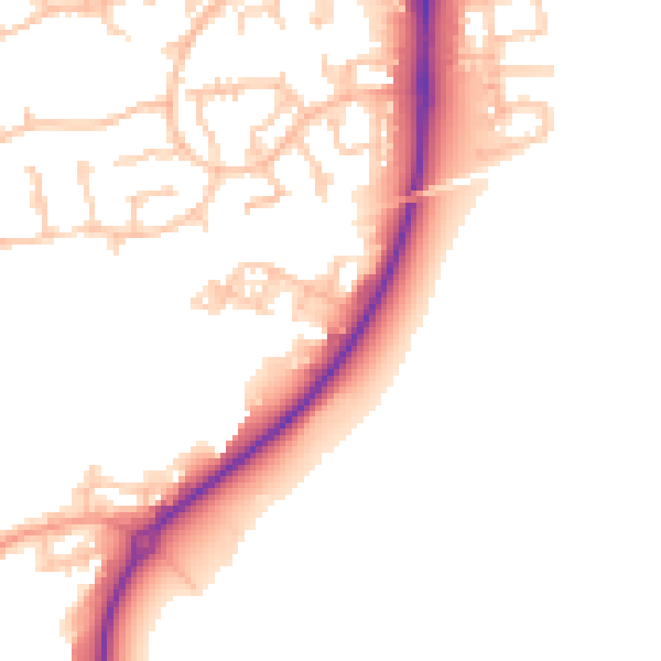 Daytime road noise heatmap for CV11 6GZ