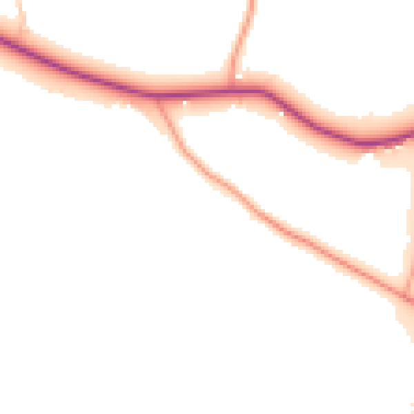 Daytime road noise heatmap for CV11 6QQ