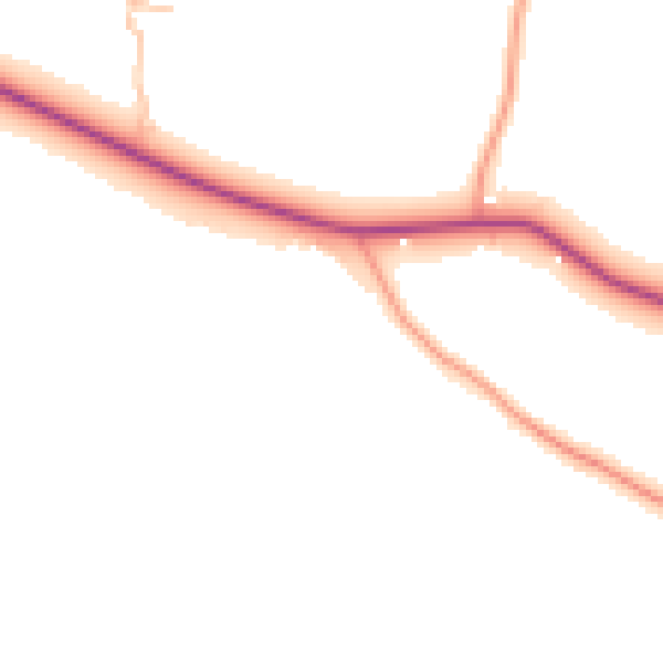 Daytime road noise heatmap for CV11 6QS