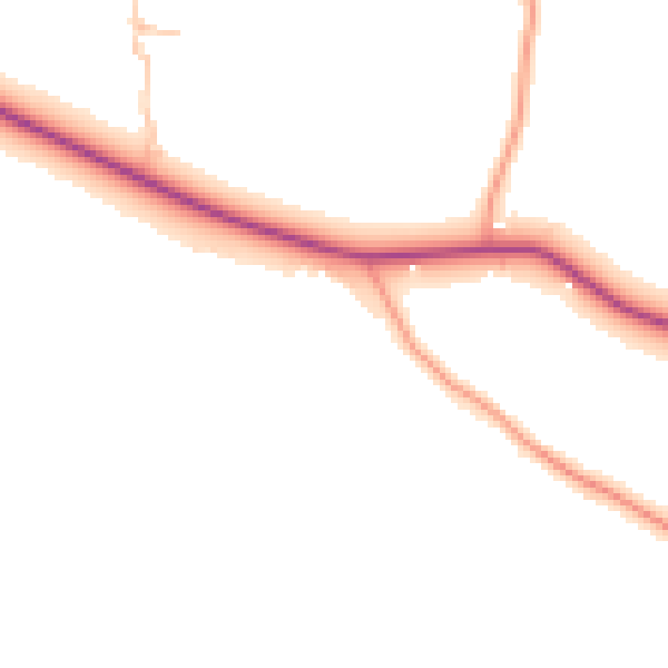 Daytime road noise heatmap for CV11 6QT