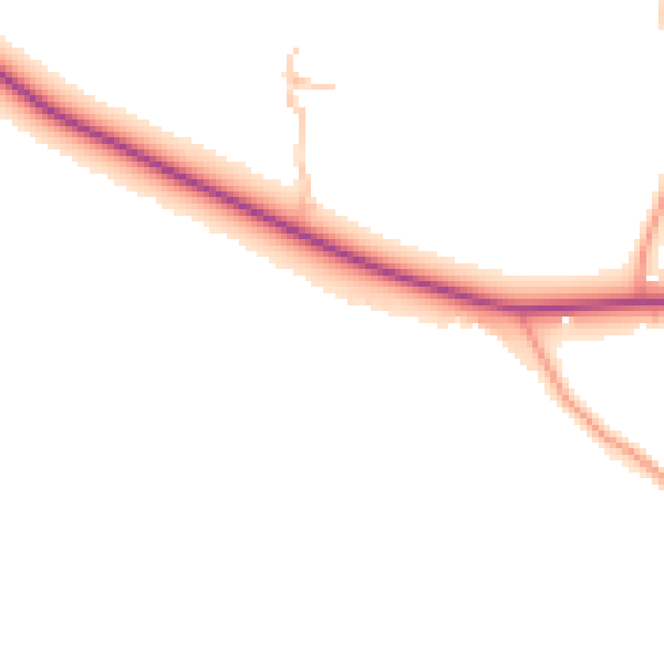 Daytime road noise heatmap for CV11 6QY
