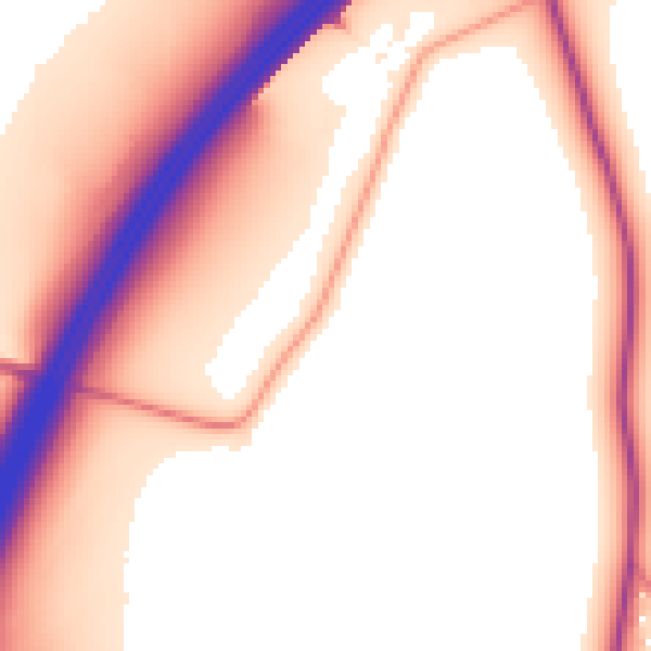 Daytime road noise heatmap for CV11 6RE